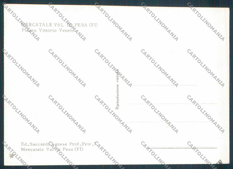 Firenze San Casciano Mercatale Val di Pesa PIEGATA foto FG cartolina ZF4496 – retro