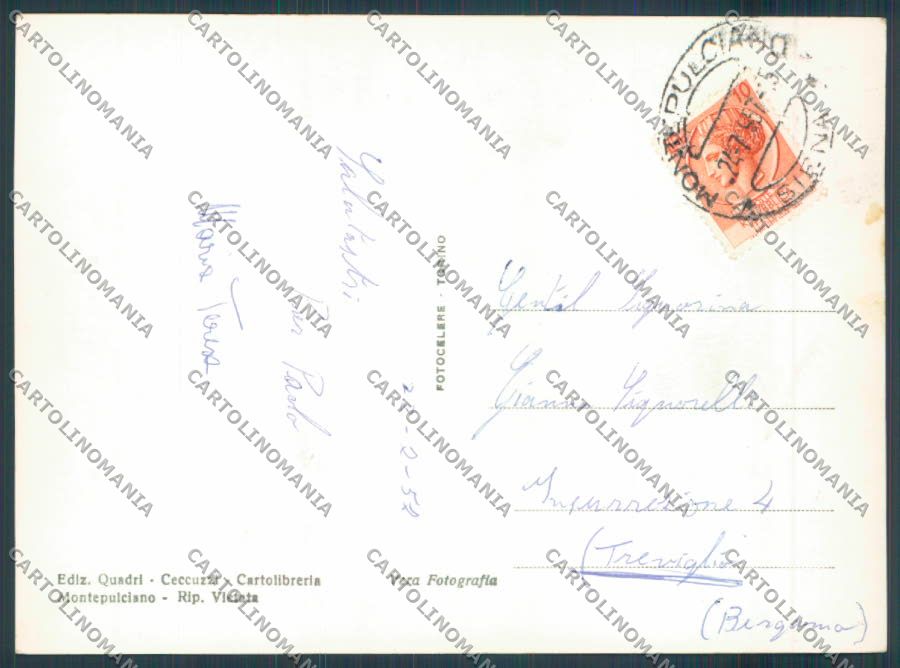 Siena Montepulciano foto FG cartolina ZF4529 – retro
