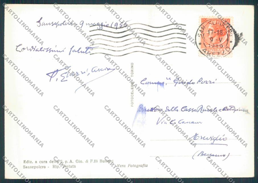 Arezzo Sansepolcro foto FG cartolina ZF4534 – retro