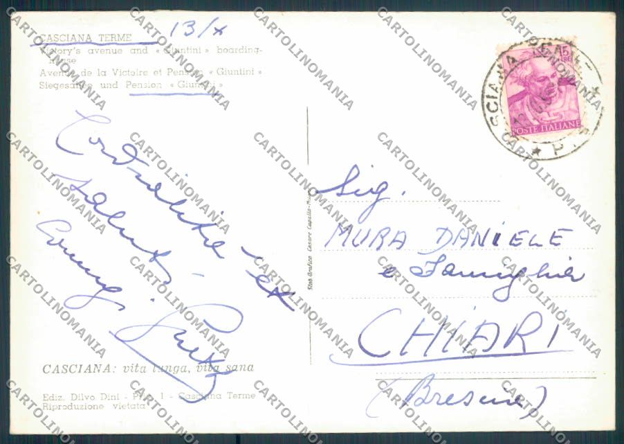 Pisa Casciana Terme foto FG cartolina ZF4538 – retro