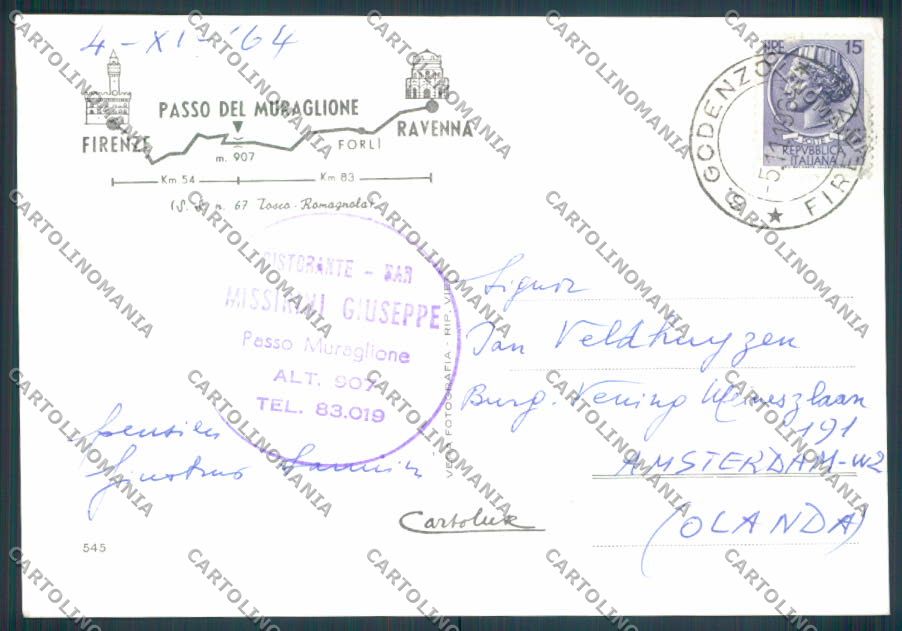 Firenze Passo Muraglione foto FG cartolina ZF4576 – retro