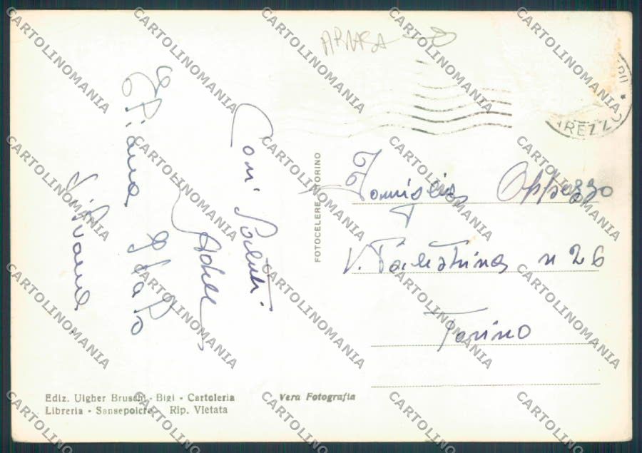 Arezzo Sansepolcro ABRASA foto FG cartolina ZF4579 – retro