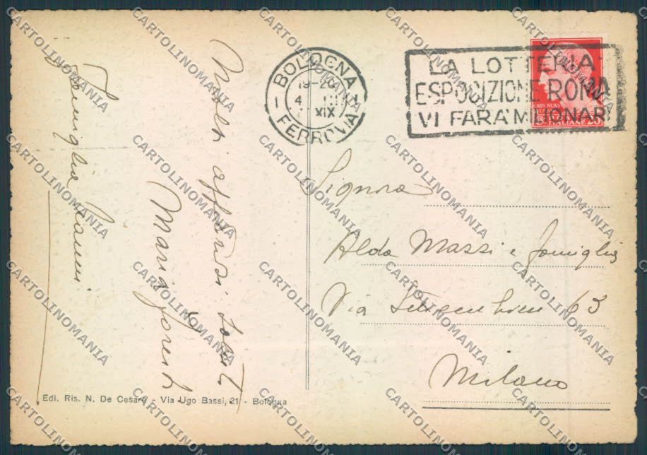 Bologna città FG cartolina ZF4597 – retro