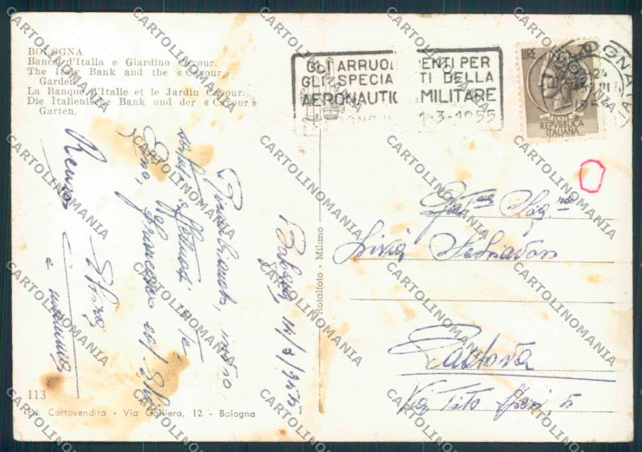 Bologna città STRAPPINO foto FG cartolina ZF4621 – retro
