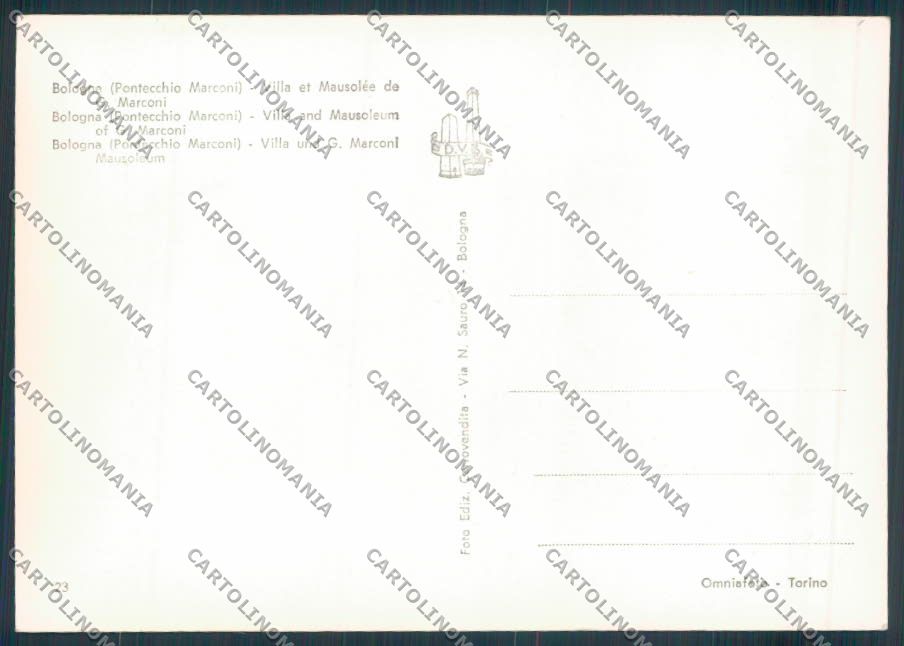Bologna Pontecchio Marconi PIEGA foto FG cartolina ZF4632 – retro