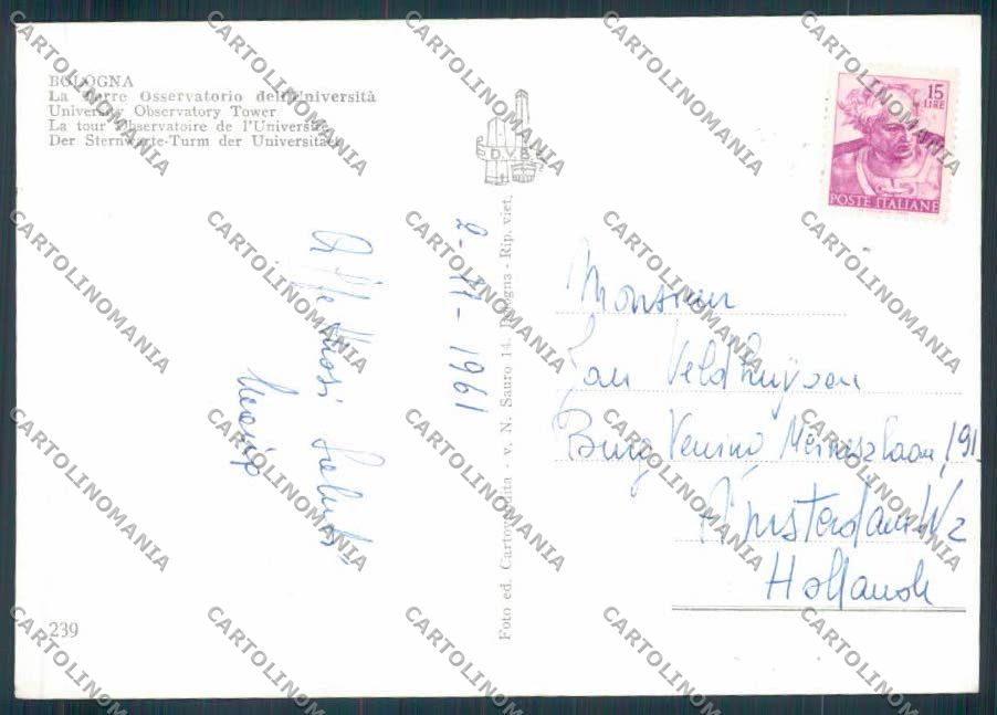 Bologna città foto FG cartolina ZF4635 – retro