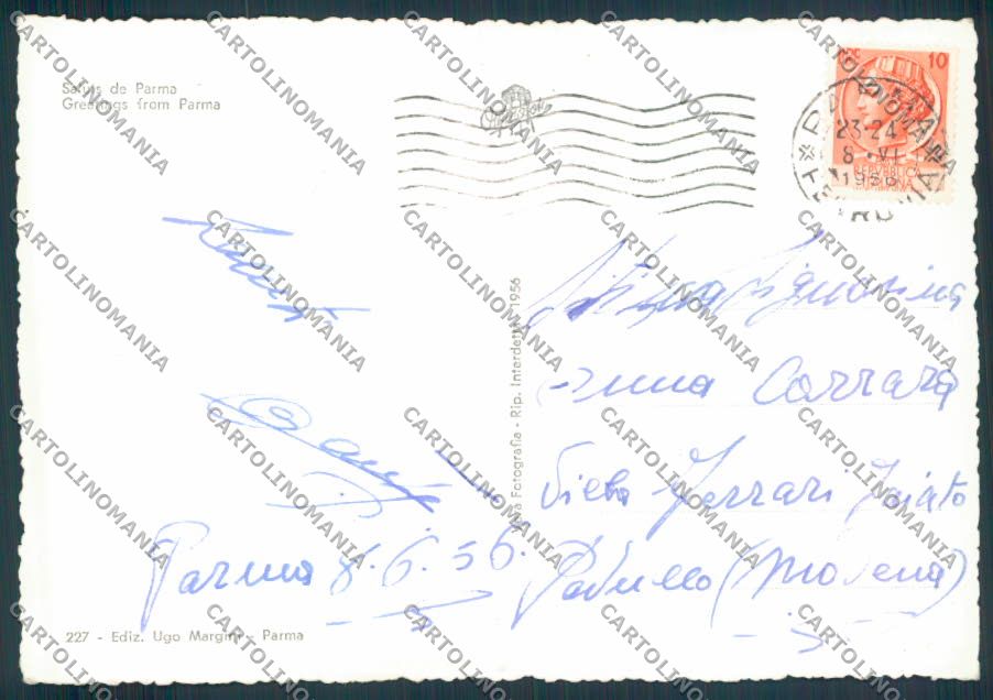 Parma città Saluti da foto FG cartolina ZF4658 – retro
