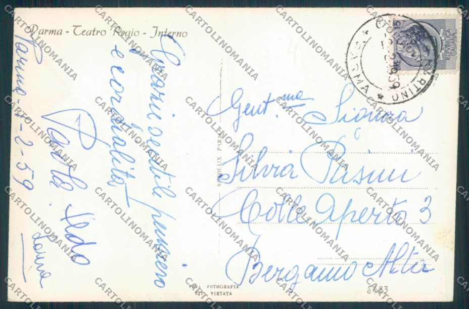 Parma città Teatro Regio foto FG cartolina ZF4663 – retro