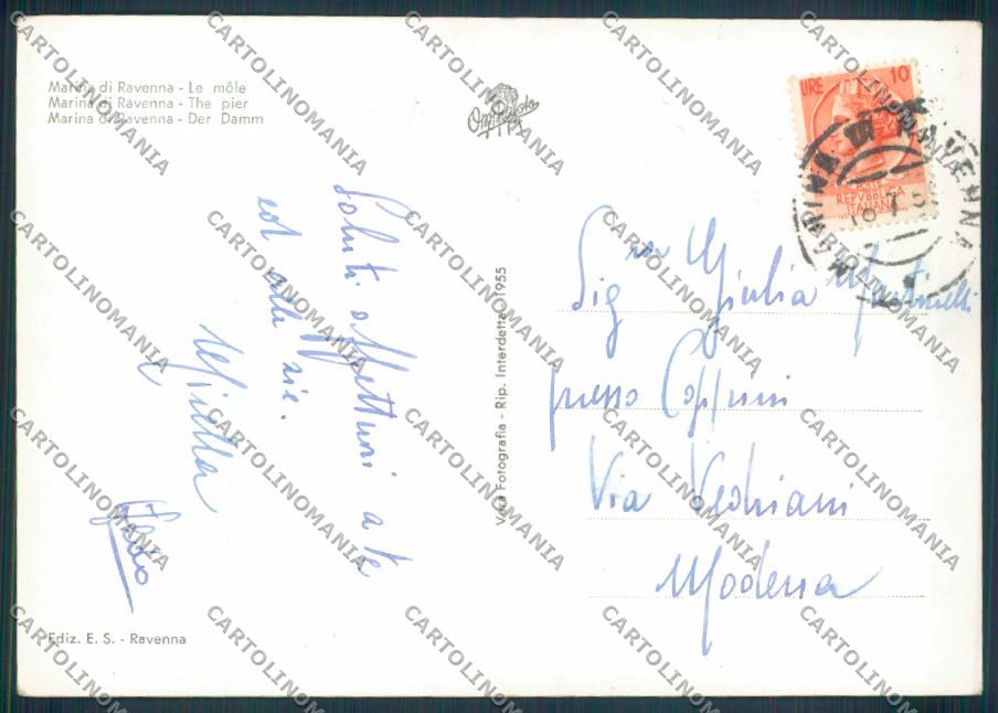 Ravenna Marina di foto FG cartolina ZF4708 – retro