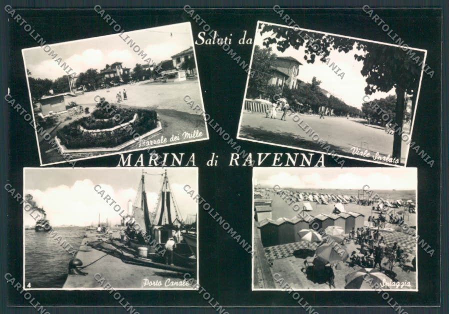 Ravenna Marina di Saluti da foto FG cartolina ZF4709 – fronte