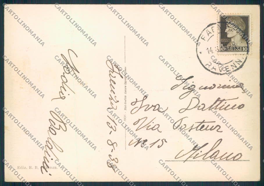 Ravenna Faenza mercato FG cartolina ZF4733 – retro