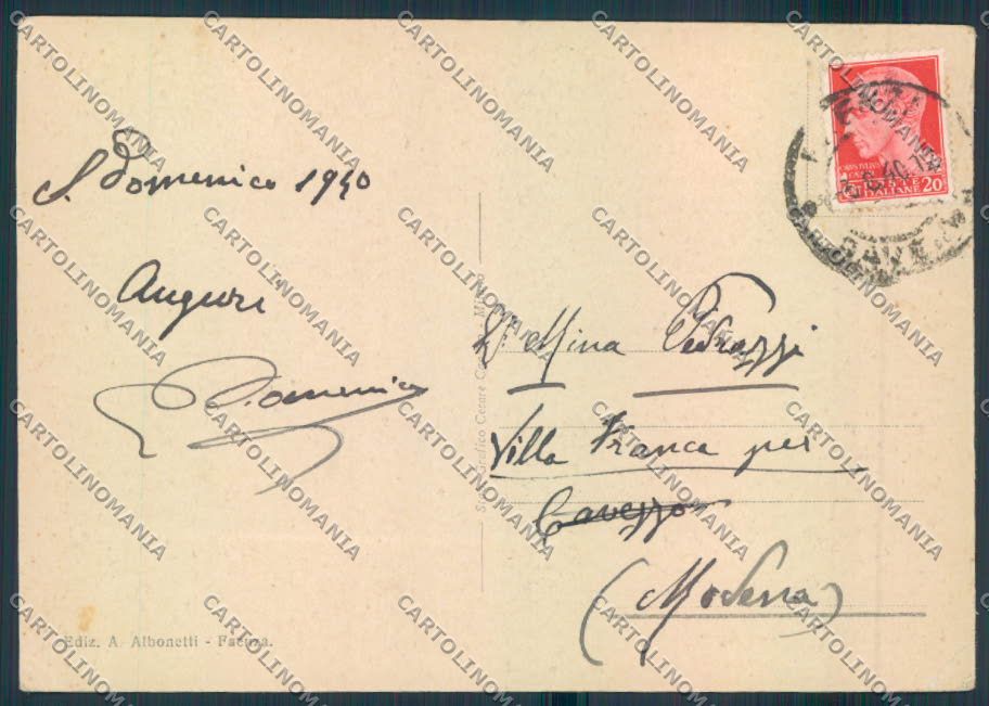 Ravenna Faenza FG cartolina ZF4741 – retro