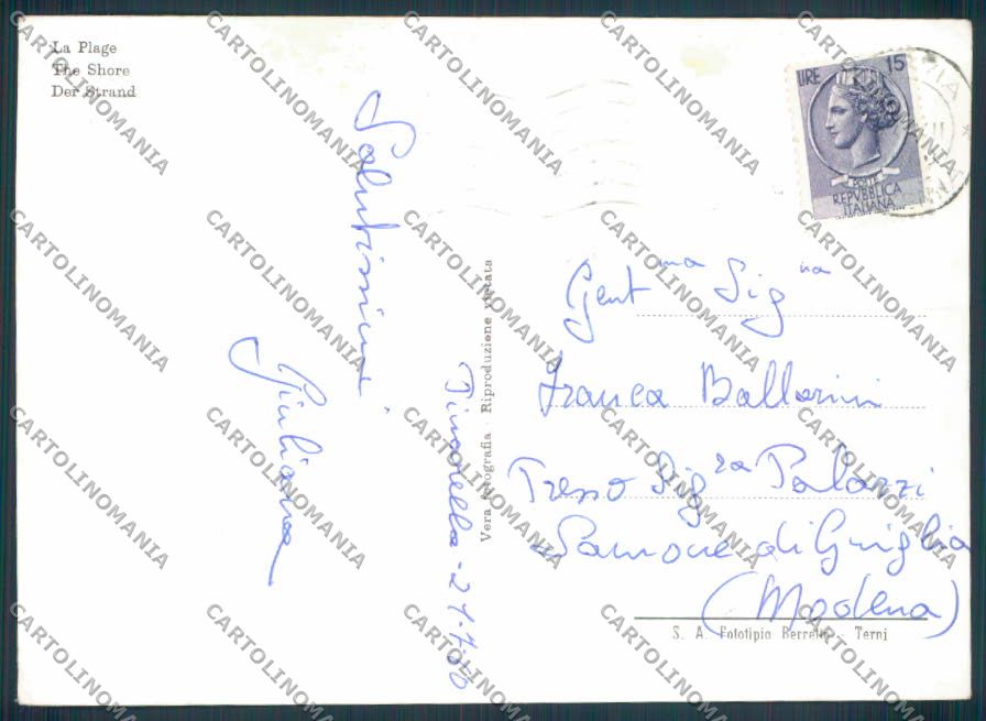 Ravenna Pinarella di Ravenna Cervia foto FG cartolina ZF4754 – retro