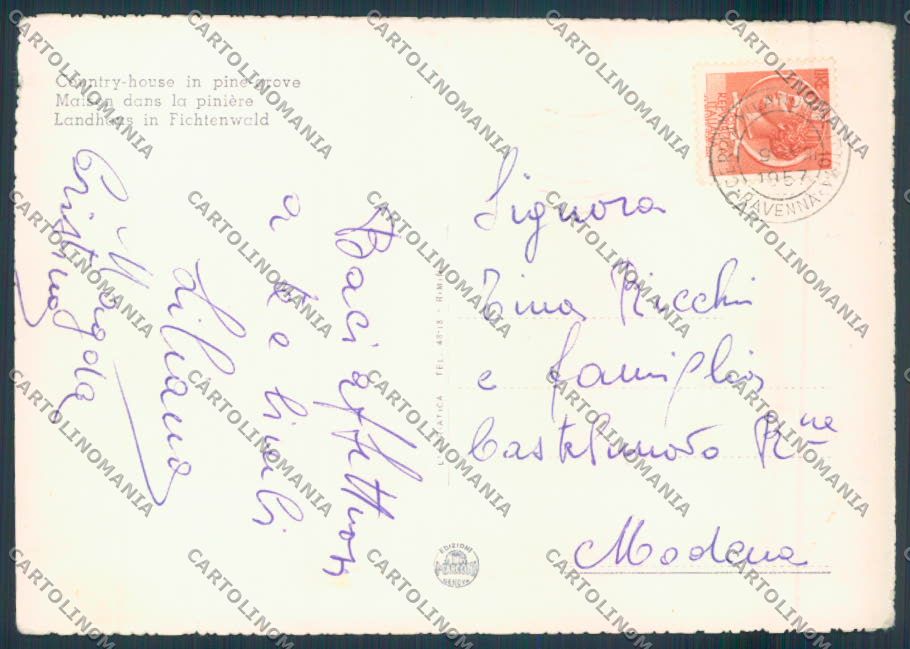 Ravenna Cervia Milano Marittima PIEGHE FG cartolina ZF4768 – retro