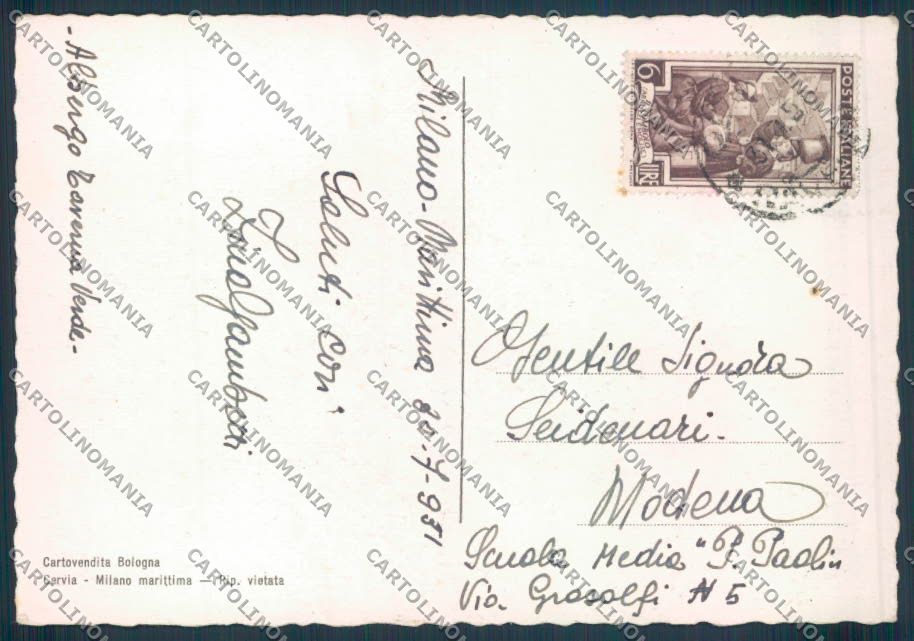 Ravenna Cervia Milano Marittima FG cartolina ZF4774 – retro