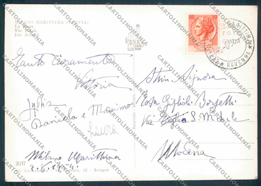 Ravenna Cervia Milano Marittima foto FG cartolina ZF4794 – retro