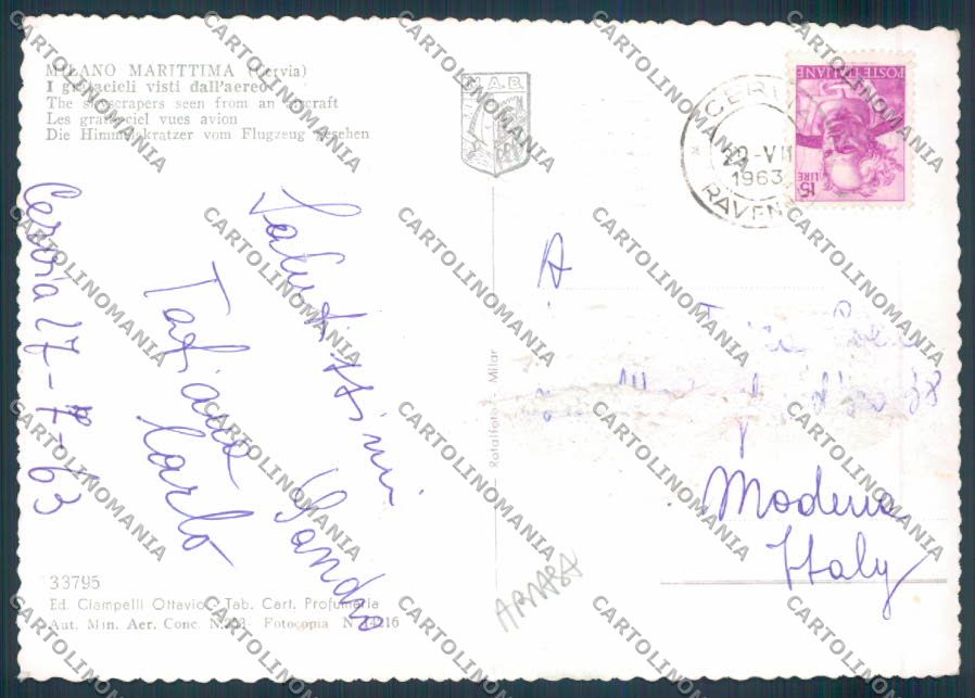 Ravenna Cervia Milano Marittima ABRASA foto FG cartolina ZF4797 – retro