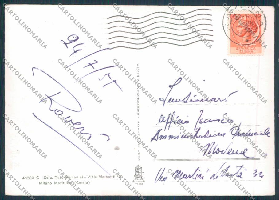 Ravenna Cervia Milano Marittima Faro foto FG cartolina ZF4809 – retro