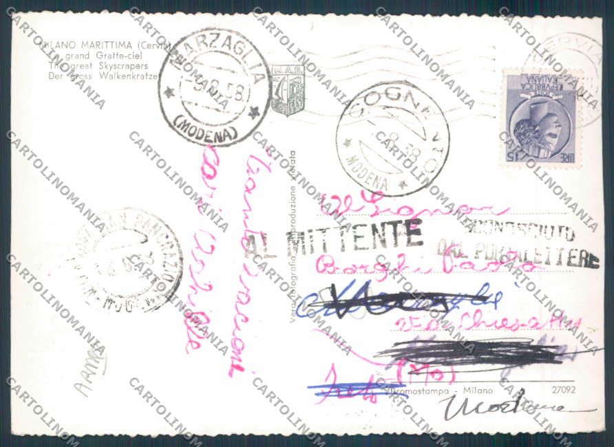Ravenna Cervia Milano Marittima ABRASA foto FG cartolina ZF4827 – retro