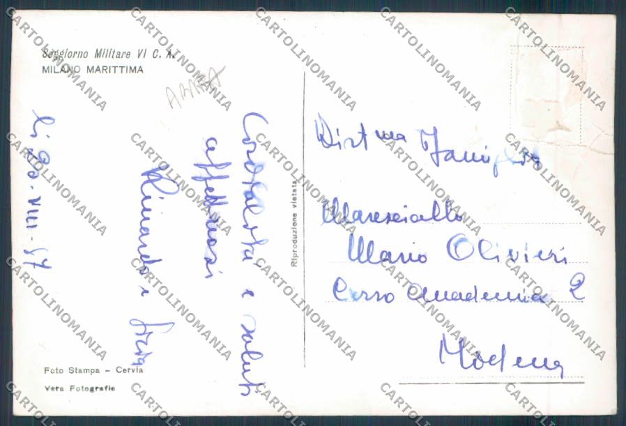 Ravenna Cervia Milano Marittima ABRASA foto FG cartolina ZF4839 – retro