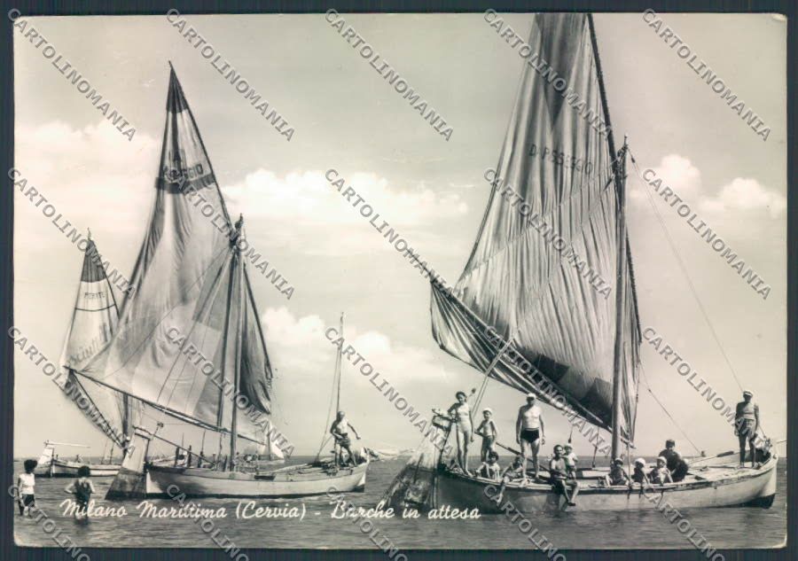 Ravenna Cervia Milano Marittima PIEGHE foto FG cartolina ZF4855 – fronte