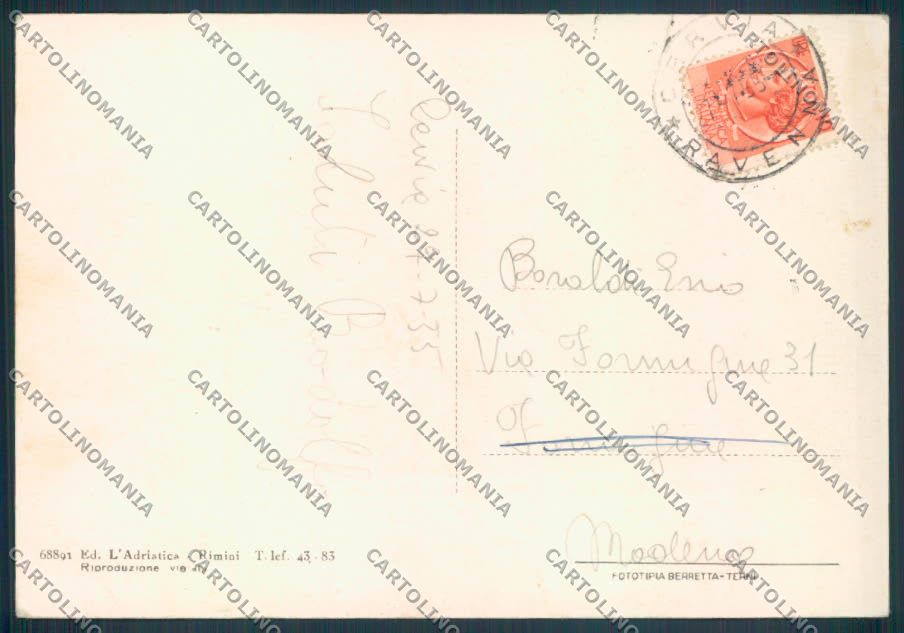 Ravenna Cervia Saluti da FG cartolina ZF4884 – retro