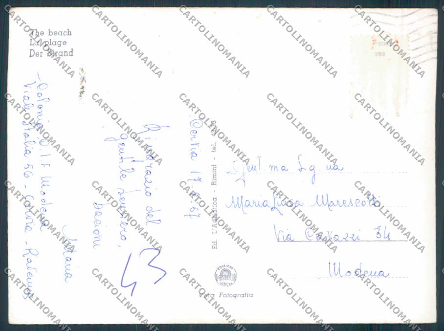 Ravenna Cervia foto FG cartolina ZF4926 – retro
