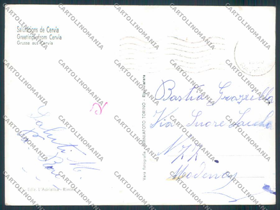 Ravenna Cervia Saluti da foto FG cartolina ZF4931 – retro