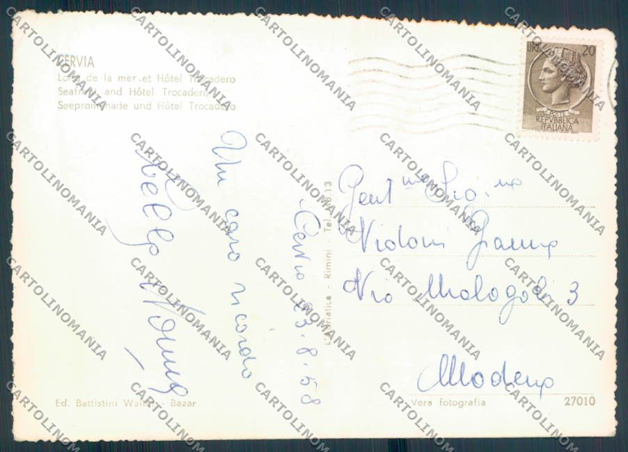 Ravenna Cervia foto FG cartolina ZF4932 – retro