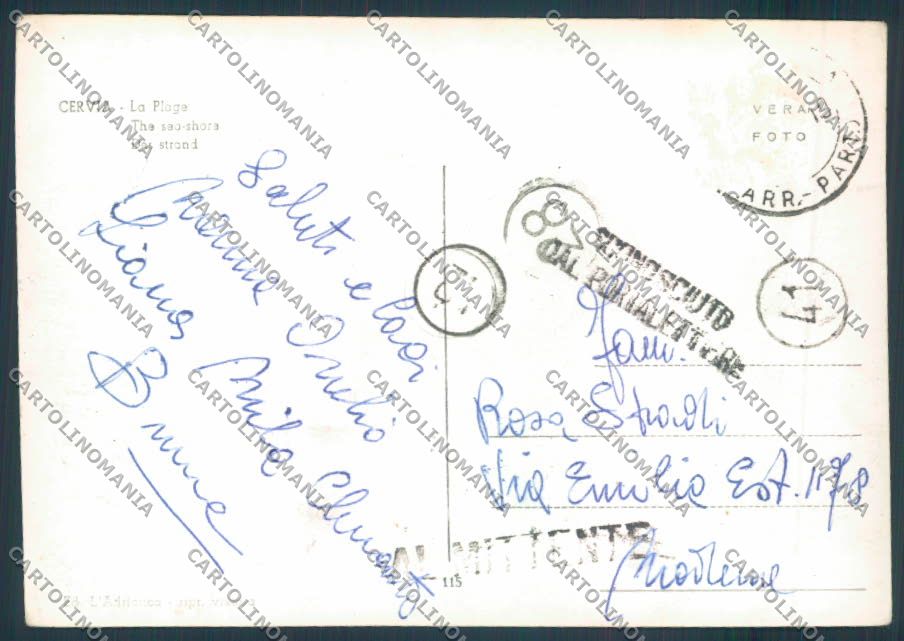 Ravenna Cervia foto FG cartolina ZF4938 – retro