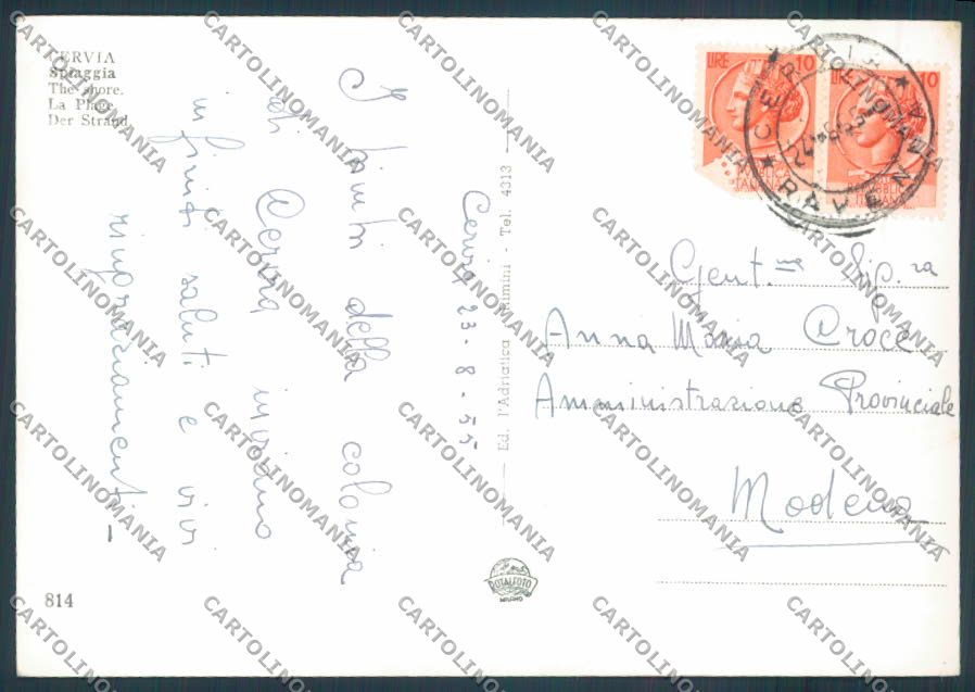Ravenna Cervia foto FG cartolina ZF4941 – retro