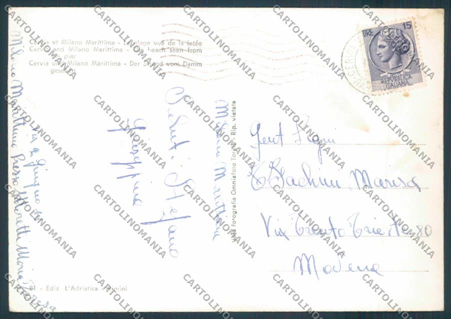 Ravenna Cervia foto FG cartolina ZF4949 – retro