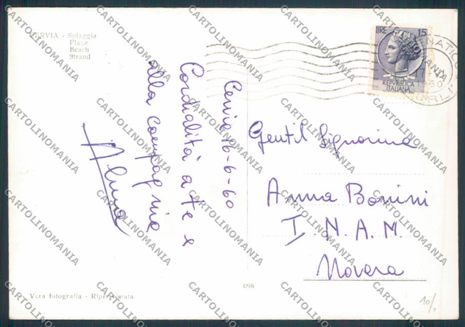 Ravenna Cervia foto FG cartolina ZF4951 – retro