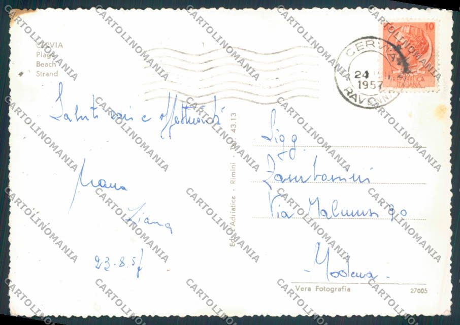 Ravenna Cervia foto FG cartolina ZF4954 – retro