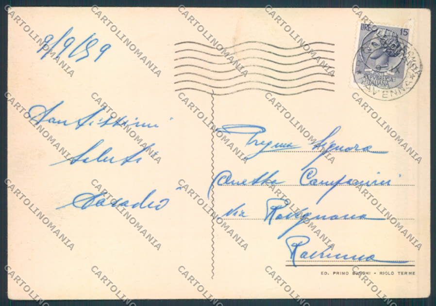 Ravenna Riolo Terme FG cartolina ZF4973 – retro