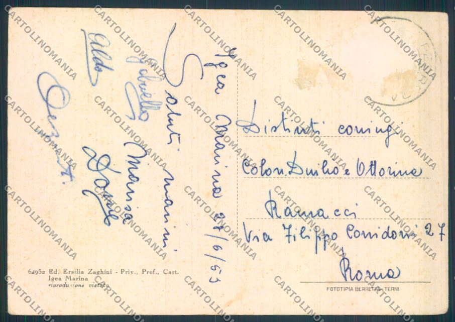 Rimini Igea Marina FORO FG cartolina ZF4991 – retro