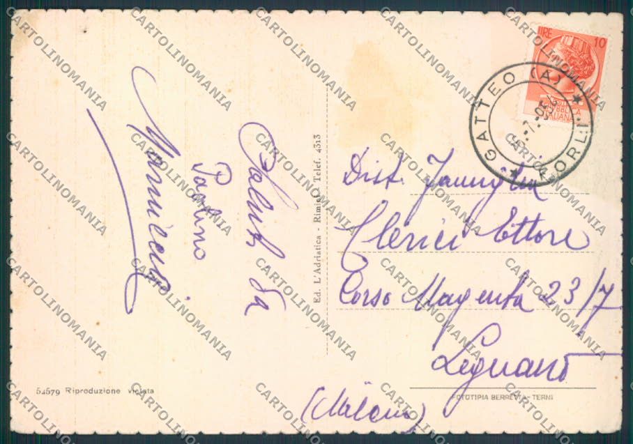 Forlì Cesenatico FG cartolina ZF5002 – retro