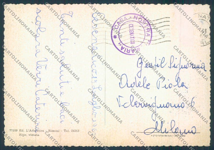 Forlì Cesenatico Saluti da FG cartolina ZF5031 – retro