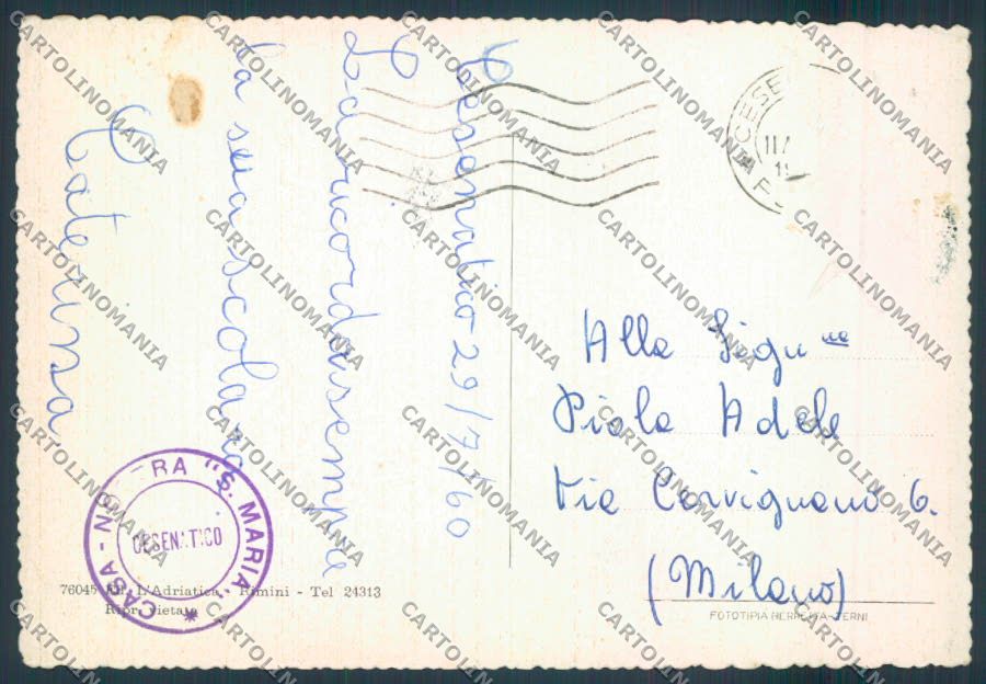 Forlì Cesenatico Saluti da FG cartolina ZF5034 – retro