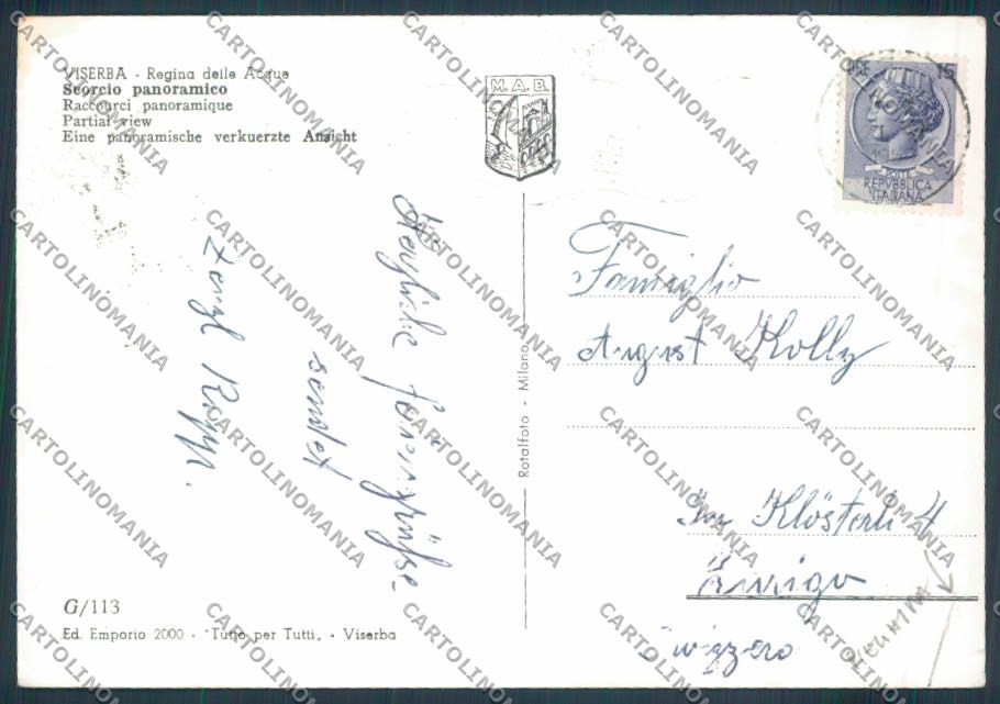 Rimini Viserba PIEGHINA foto FG cartolina ZF5078 – retro