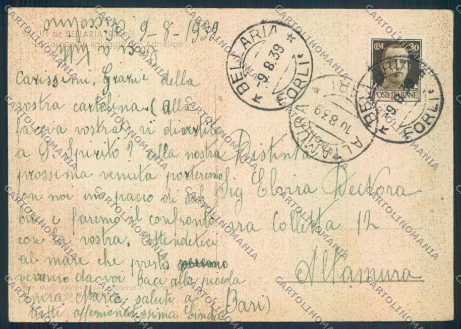 Rimini Bellaria FG cartolina ZF5091 – retro