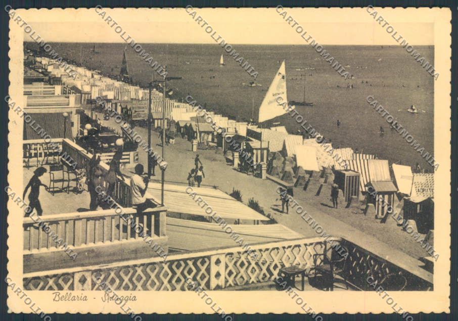 Rimini Bellaria PIEGA FG cartolina ZF5092 – fronte
