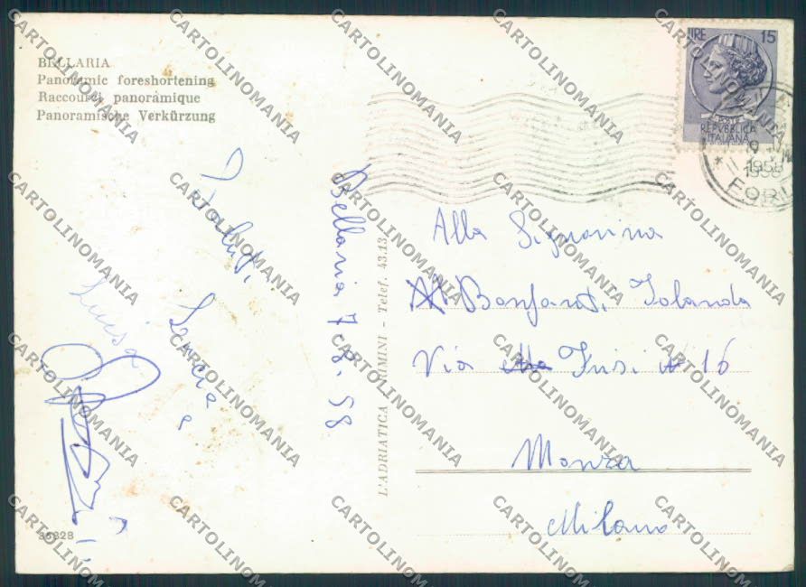 Rimini Bellaria ABRASA foto FG cartolina ZF5097 – retro