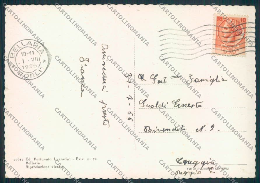 Rimini Bellaria Saluti da FG cartolina ZF5102 – retro