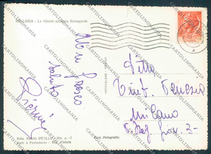 Rimini Bellaria foto FG cartolina ZF5108 – retro