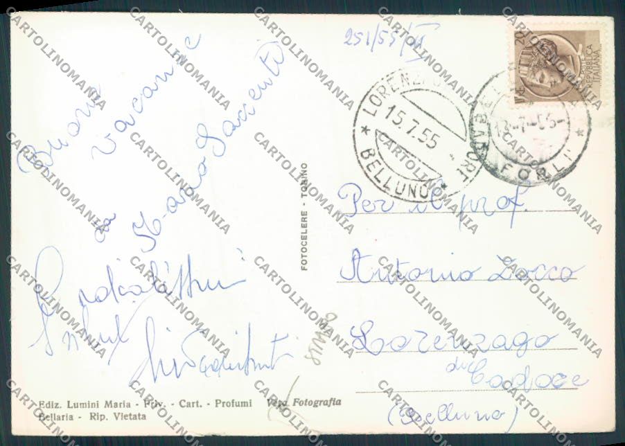 Rimini Bellaria STRAPPO foto FG cartolina ZF5110 – retro