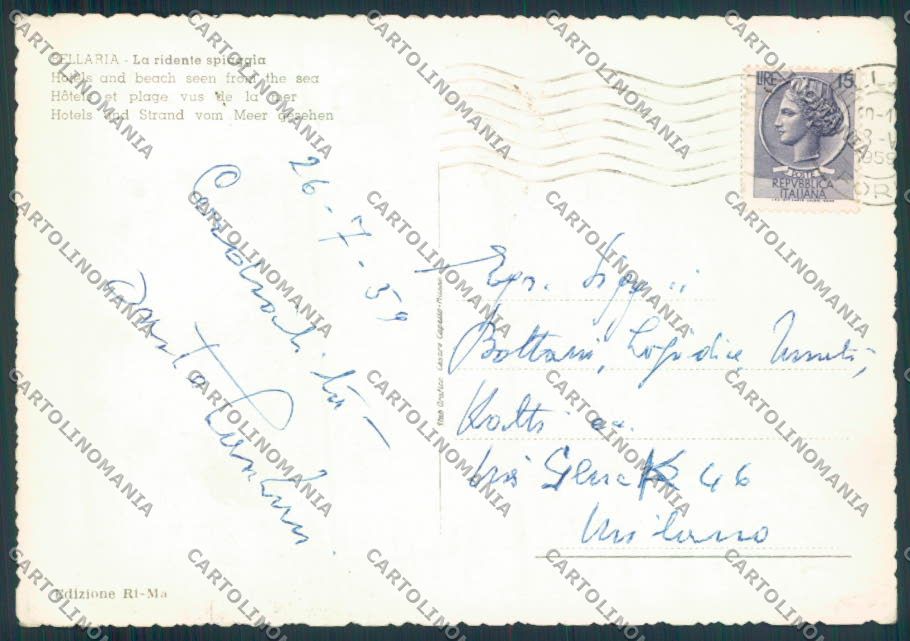 Rimini Bellaria foto FG cartolina ZF5116 – retro