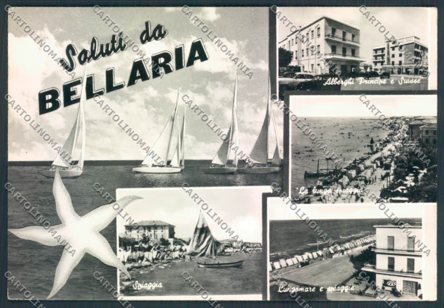 Rimini Bellaria Saluti da foto FG cartolina ZF5118 – fronte