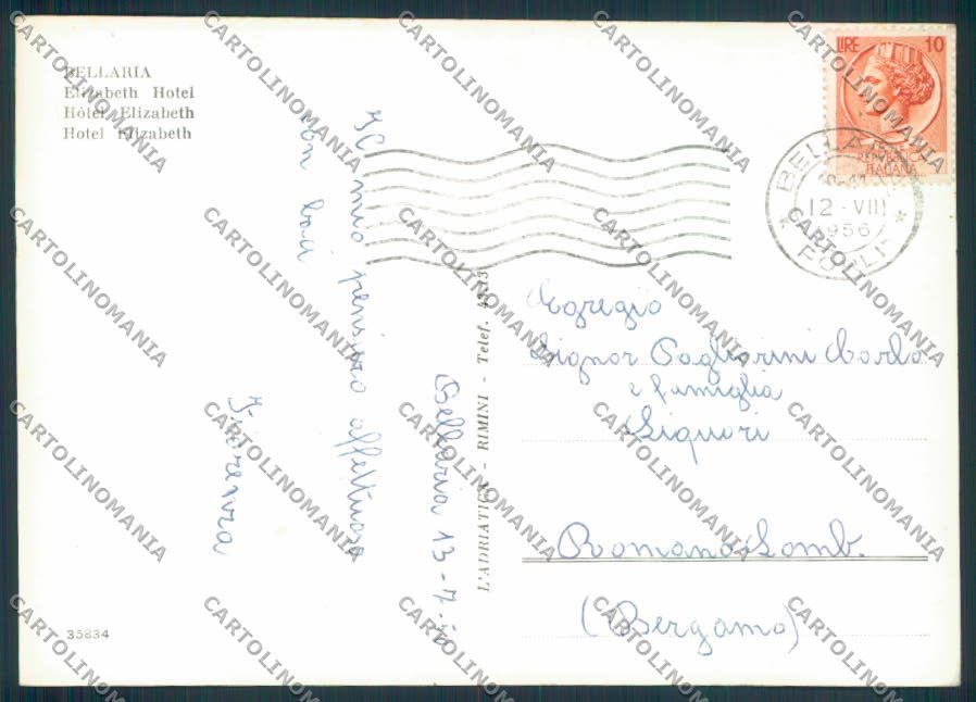 Rimini Bellaria foto FG cartolina ZF5120 – retro
