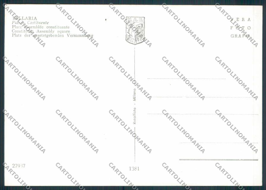 Rimini Bellaria foto FG cartolina ZF5124 – retro